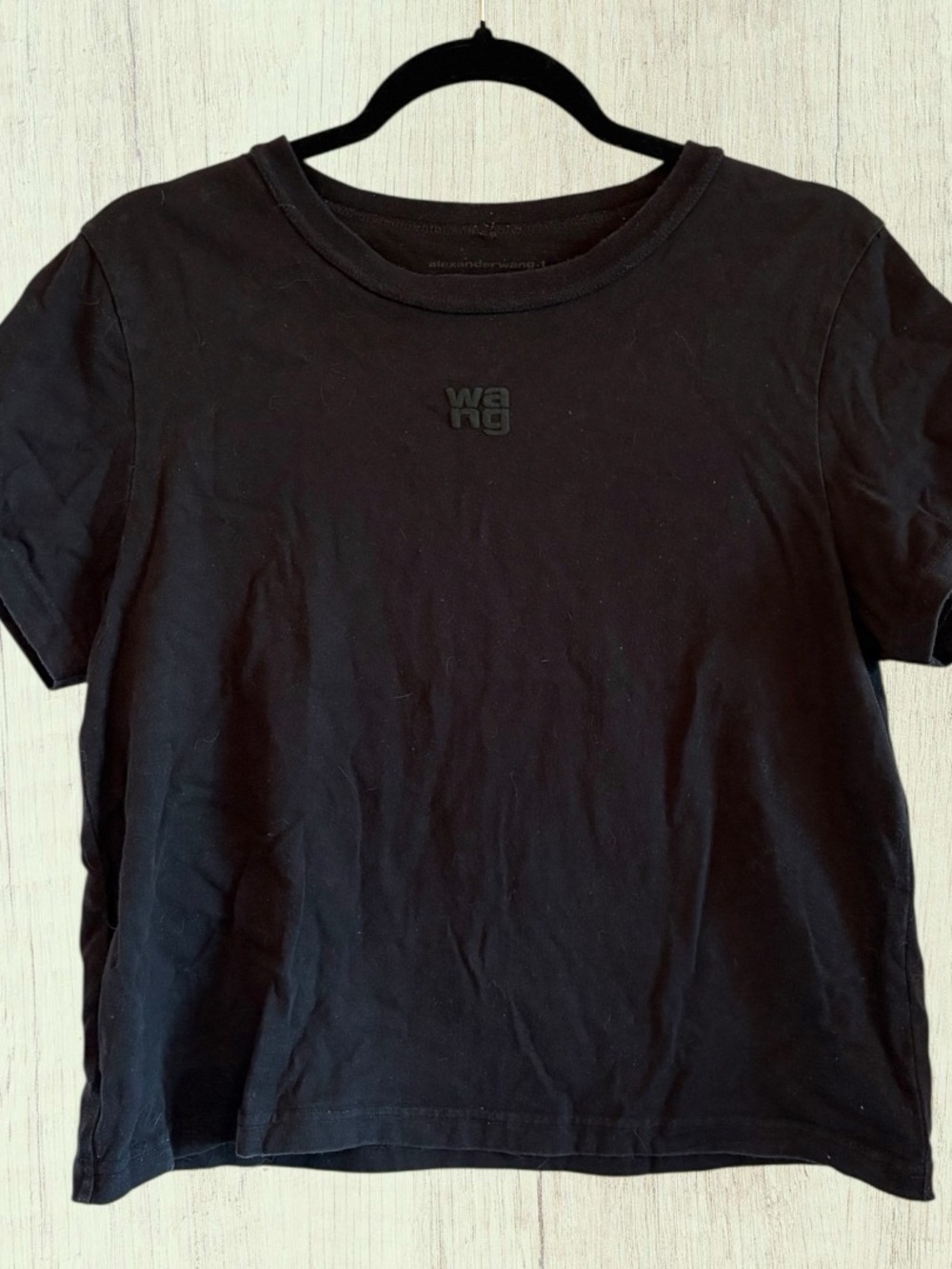 Alexander Wang shrunken tee Black Short-Sleeve Crew T-Shirt